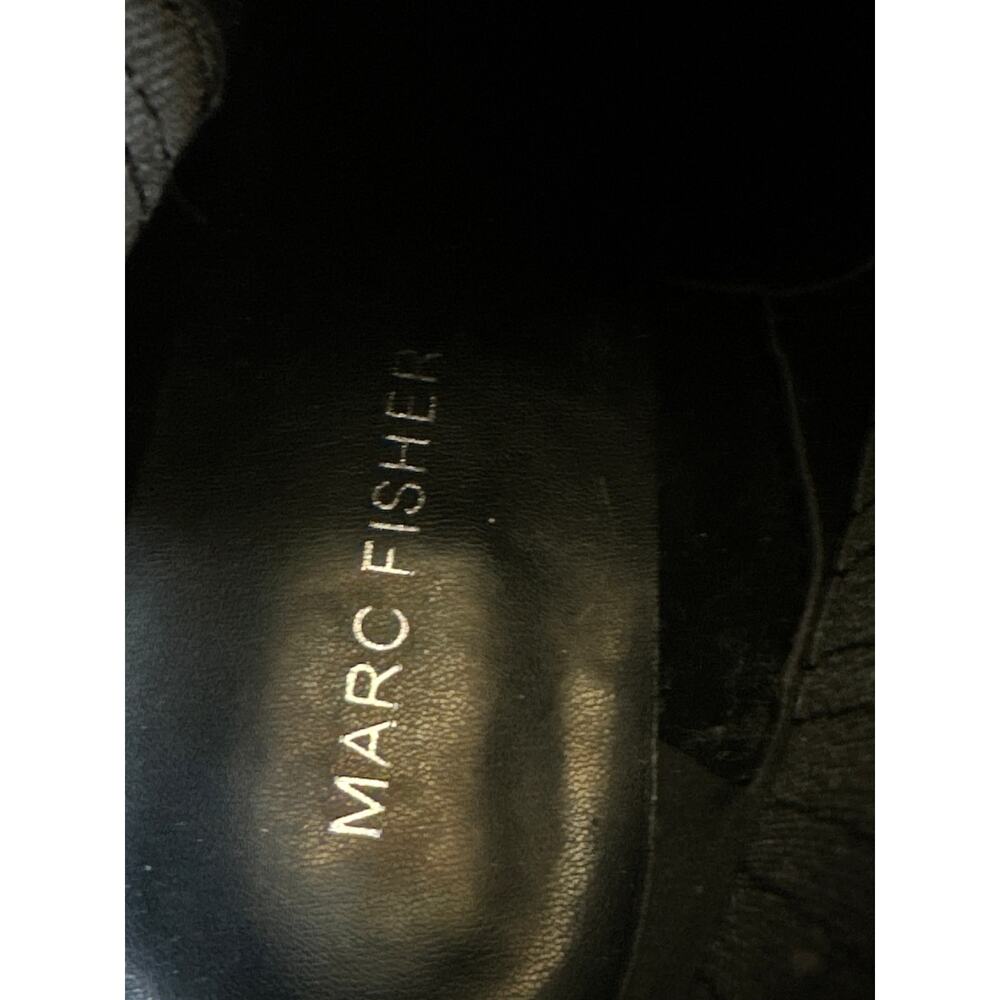 MARC FISHER Missir Black Leather Chelsea Boots Block Heel Pointed Toe Size 6 - Picture 11 of 13